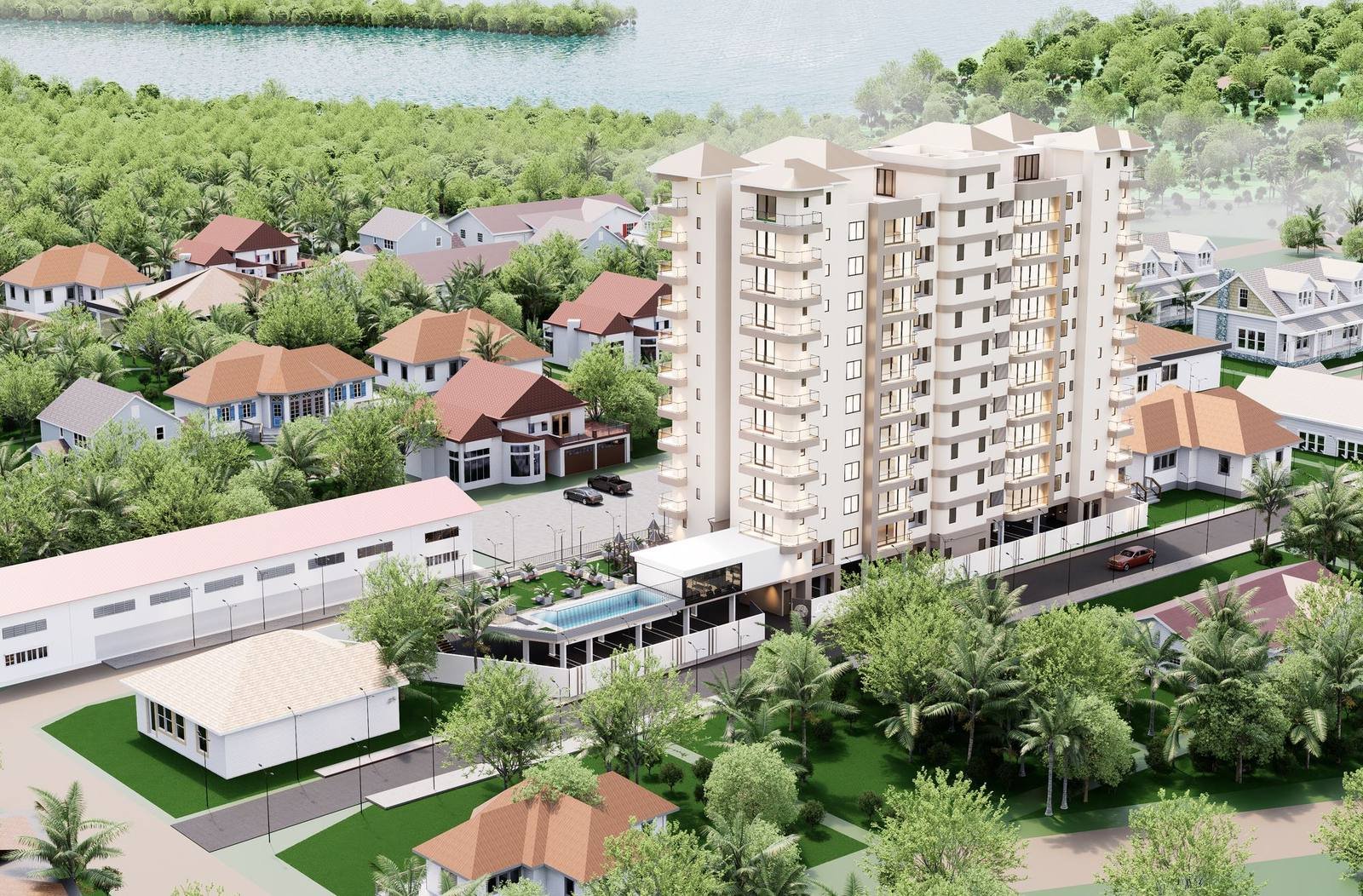 Galaxy Heights aerial view